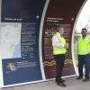 Opening of Hunter Expressway, minister Duncan Gay and Laurie Perry, Wonnarua Nation Aboriginal Corporation 2014